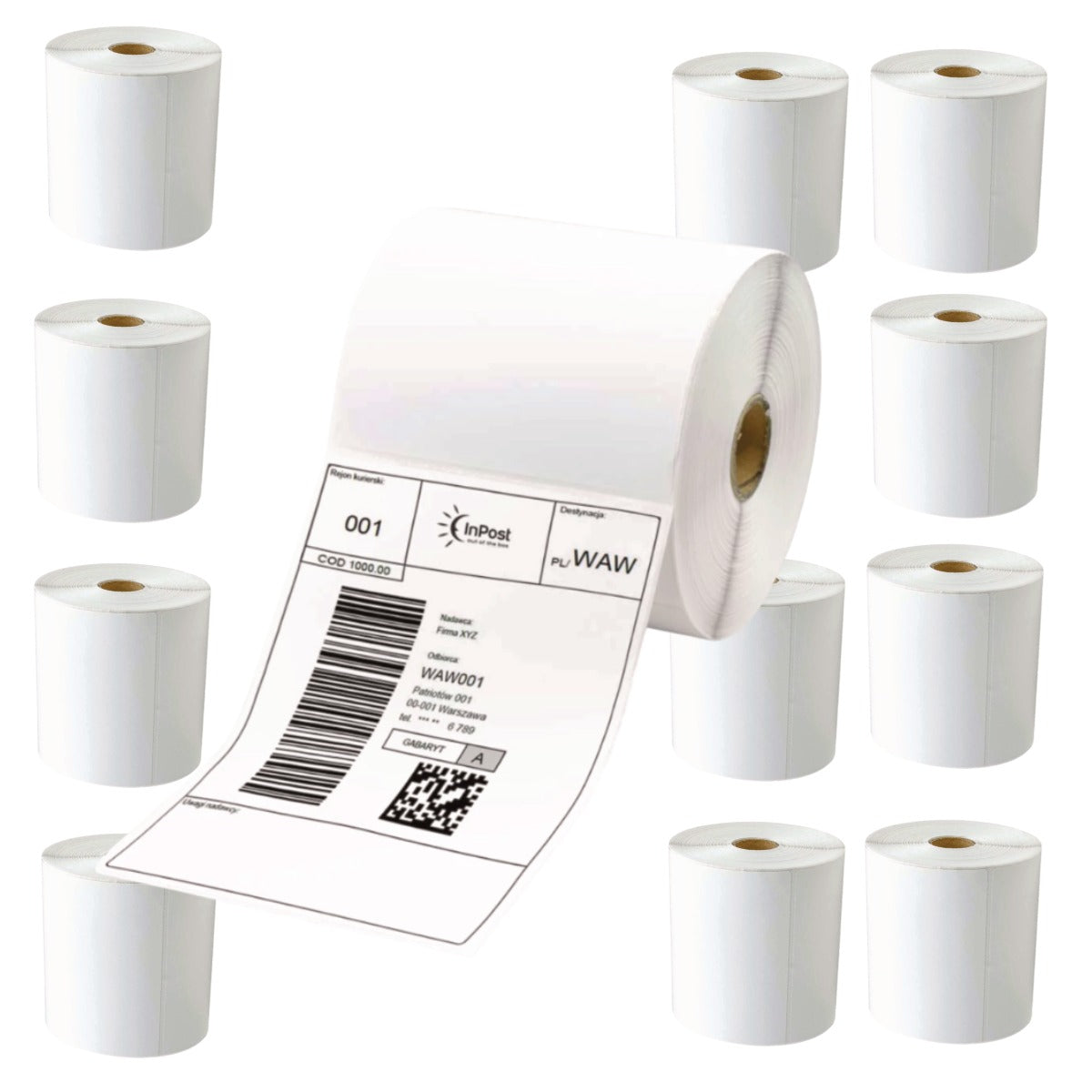 12 x Etykieta termiczna 100x150 mm rolka 500 szt (Kopia)