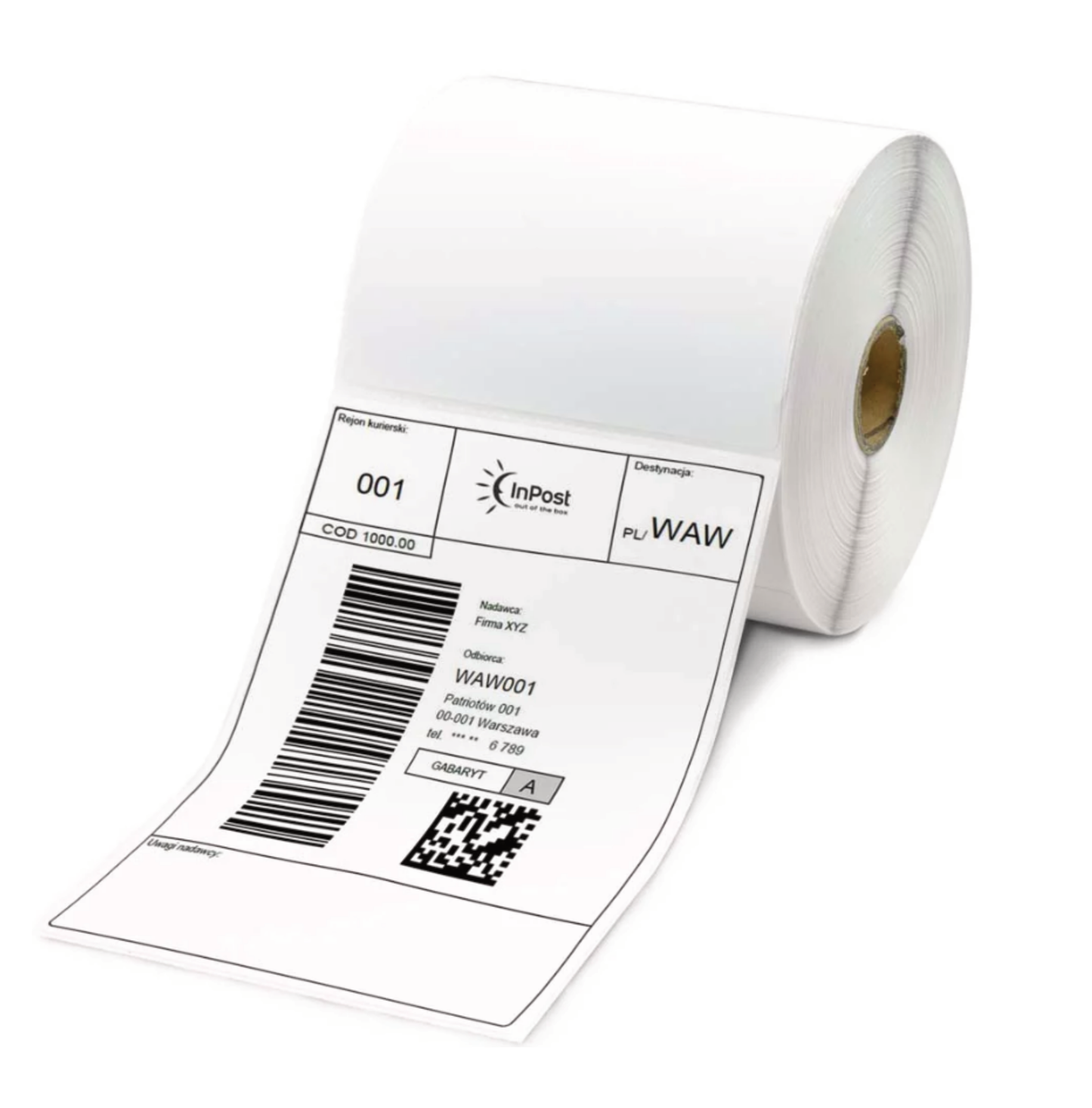 Etykieta termiczna 100x150 mm rolka 500 szt