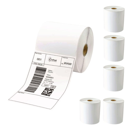 6 x Etykieta termiczna 100x150 mm rolka 500 szt